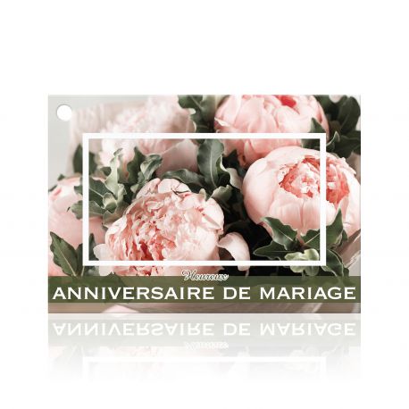 Brillant - Heureux anniversaire de mariage X 10 - carte message JESO
