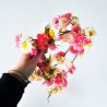 Jocaflor | Guirlande de fleurs roses - 180 cm - fleurs artificelles