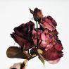 Jocaflor | Bouquet de rose  rouge - 32cm - Fleurs artificielles