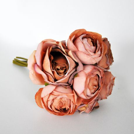 Jocaflor | Bouquet de rose mauve - 28cm - Fleurs artificielles