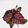 Bouquet de rose violet 28 cm - Fleurs artificielles Florissima