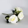 Bouquet 10 roses sur tige beige 78cm- Fleurs artificielles Florissima
