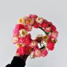 Couronne de fleurs rose  D 25 cm - Fleurs artificielles Florissima