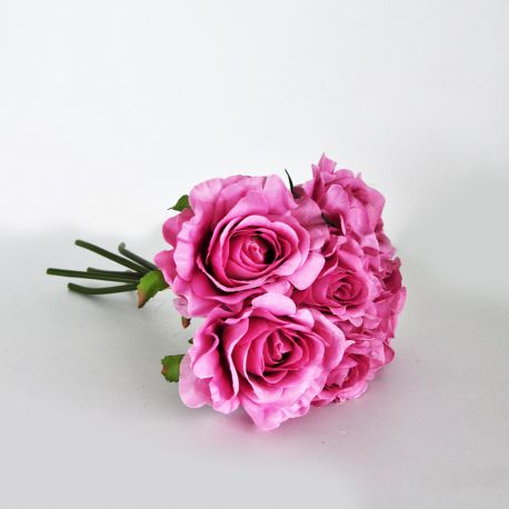Bouquet de rose vieux rose 25cm x 6 - Fleurs artificielles Florissima