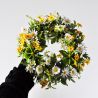 Couronne de fleurs de marguerite 15cm-Fleurs artificielles Florissima