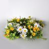 Jocaflor | Couronne de fleurs de marguerite - 15 cm - Fleurs artificielles