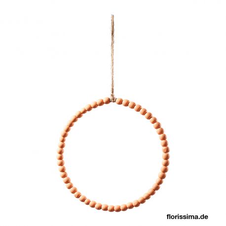 Cercle en perle orange à suspendre- D26cm X2 pcs- Déco Florissima