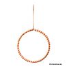 Cercle en perle orange à suspendre- D26cm X2 pcs- Déco Florissima