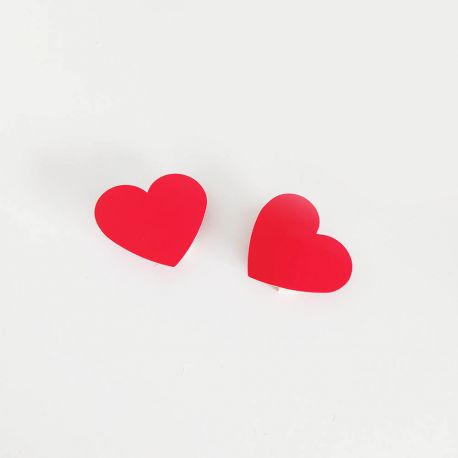 Marque place sur pince Coeur rouge X50 - 4/5cm- Déco Florissima
