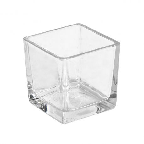 Vase carré transparent 6x6x6 cm
