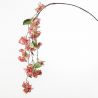 Branche de Bougainvillier pêche - 150 cm - Fleur artificielle