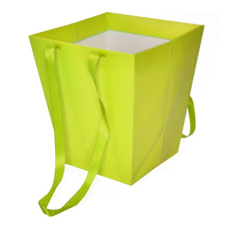 Sac imperméable vert élégant12.5x16.5x18cm X10pc- Emballage Clayrtons