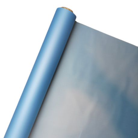 Rouleau poly opaline uni bleu pastel 35my0.70x50m-Emballage Clayrtons