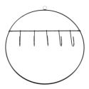 Jocaflor | Set de 2 cercle métal noir avec crochet- D27-29cm