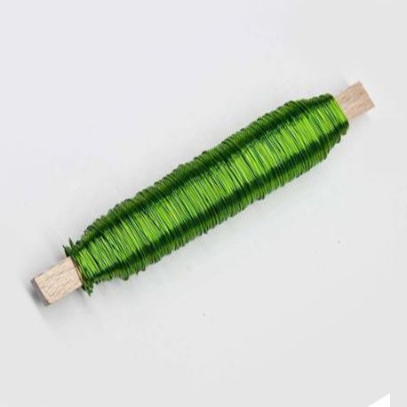 Fil de fer couleur vert pomme 0,50 mm 50 m 100 g - Accessoires H&R