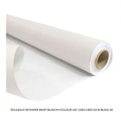 Rouleau kraft naturel blanchi 80 cm x 120 m - Emballage Clayrtons