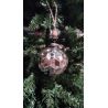 Boule de Noël à suspendre en fer gris 10 cm - Noël Florissima