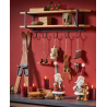 Luges décoratives en bois 14 x 6 cm x 2 - Noël Florissima