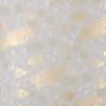 Rosace collerette Twinkle or/blanc D70 cm 50feuilles métalisés
