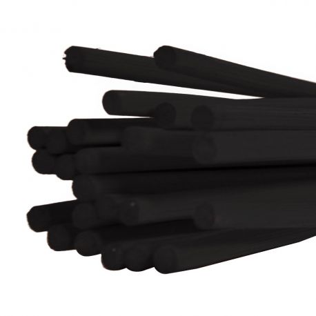Batons midollino noir : 5 mm x 80 cm