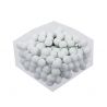 Jocaflor | Boules de noel sur fil de fer 25 mm Blanc satin  x144 pièces