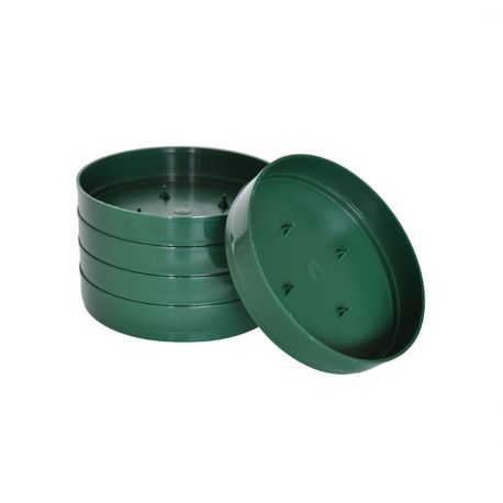 Coupe plastique ronde vert foncé- Dia25 cm