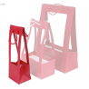 Jocaflor | Porte bouquet Rouge avec anse 13x10x38cm