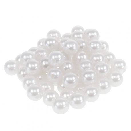 Jocaflor | Perles blanches OASIS 10 mm x 120 pièces