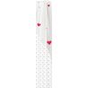 Jocaflor | Etuis à rose Faustine fond blanc motif Coeur 16x80cm