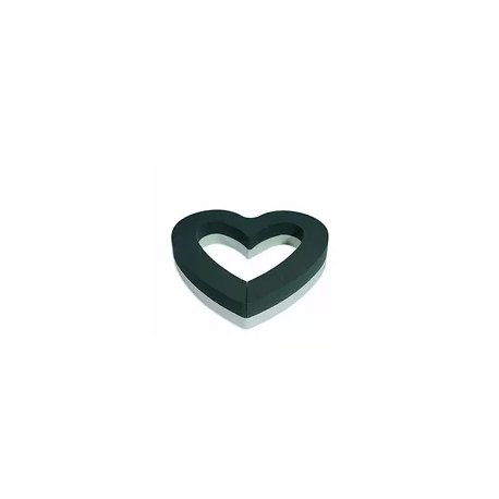 Jocaflor | Coeur ouvert mousse verte EDEN Dia36 cm fond polystyrène  Lot de 2