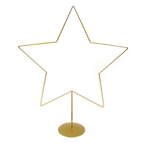 Jocaflor | Support étoile métal or sur pied 50cm