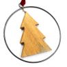 Jocaflor | Set de 2 cercle suspendu décor sapin en bois OR D20cm