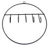 Jocaflor | Set de 2 cercle métal noir avec crochet- D37-39cm