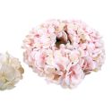Jocaflor | Couronne hortensia - 28 cm - crème - fleurs artificelles