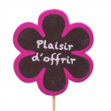 Jocaflor | Pique fleur Plaisir d'offrir - cerise - 6cm x 15cm - 10 pièces