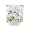 Jocaflor | Verre à thé motif fleurs - Mauve - D 8 H 8,5 cm