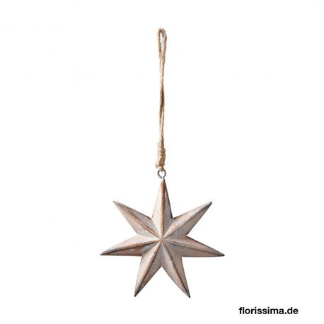 Jocaflor | Set de 4 étoiles décoratif en bois à suspendre - 10x10x2.3cm