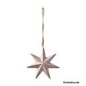 Jocaflor | Set de 4 étoiles décoratif en bois à suspendre - 10x10x2.3cm