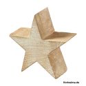 Jocaflor | Set de 4 décorations étoiles en bois à poser - 10cm