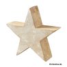 Jocaflor | Set de 3 décorations étoiles en bois à poser - 14cm