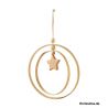 Jocaflor | Set de 2 cercle en bois décoratif étoile - D19.5cm