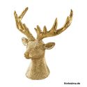 Jocaflor | Set de 2 têtes de cerfs décoratifs or - 14.5x10 cm