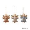 Jocaflor | Set de 3 anges décoratifs à suspendre - 16.5x13cm