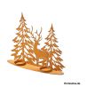 Jocaflor | Support métal rouille motif sapin cerf - 25x8x20 cm