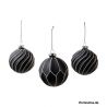 Jocaflor | Set de 12 boules de Noël noir  - D8cm