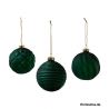 Jocaflor | Set de 12 boules de Noël design vert satin - D8 cm