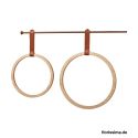 Jocaflor | Set de 2 cercles en bois avec anses cuir - D24/30 cm