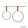 Jocaflor | Set de 2 cercles en bois avec anses cuir - D24/30 cm