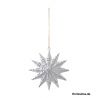 Etoile à suspendre en métal blanc 15 cm x 2  - Noël Florissima